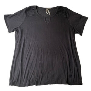 PENNINGTON’S Black Short Sleeved Top, Size 2XL